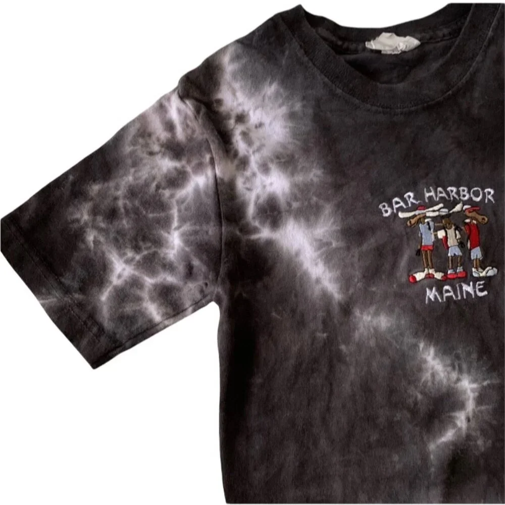 Vintage Tie Dye Bar Harbor Maine Tee USA Kids S